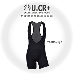 【U.CR+】 TR-5PBIB - 5point 竹炭壓力機能吊帶車褲 (Bamboo Compression Bib-Tights)CGAFIE-A90052W4J